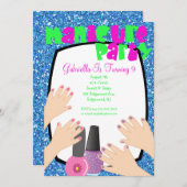 Blaues Einladung (Vorne/Hinten)