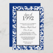 Blaues Einladung (Vorne/Hinten)