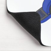 Blaues Einrad Mousepad (Ecke)