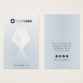 Blaues, einzigartiges Portrait mit eigenem Logo Oh (Vorne & Hinten)