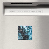 Blaues Eis Abstrakt in Eishöhle Magnet (In Situ (Geschirrspüler))