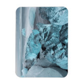 Blaues Eis am Strand, Island Magnet (Vertikal)