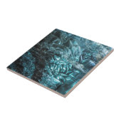 Blaues Eis einer Eishöhle, Island Fliese (Seite)