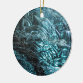 Blaues Eis einer Eishöhle, Island Keramik Ornament (Links)