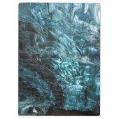 Blaues Eis einer Eishöhle, Island Klemmbrett (Rückseite)