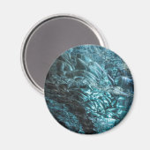 Blaues Eis einer Eishöhle, Island Magnet (Vorderseite/Rückseite)