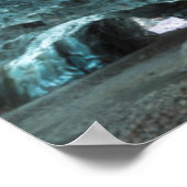 Blaues Eis einer Eishöhle, Island Poster (Ecke)