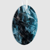Blaues Eis in der Eishöhle Abstrakt Ornament (Vorderseite)