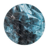 Blaues Eis in der Eishöhle Abstrakt Schneidebrett (Vorderseite)