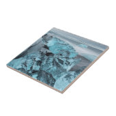Blaues Eis in der Strandsaison, Island Fliese (Seite)