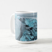 Blaues Eis in der Strandsaison, Island Kaffeetasse (Vorderseite Links)