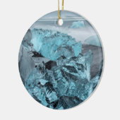 Blaues Eis in der Strandsaison, Island Keramikornament (Links)