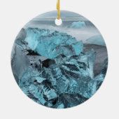 Blaues Eis in der Strandsaison, Island Keramikornament (Hinten)