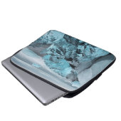 Blaues Eis in der Strandsaison, Island Laptopschutzhülle (Vorne Knopf)
