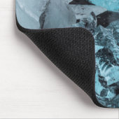 Blaues Eis in der Strandsaison, Island Mousepad (Ecke)