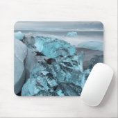 Blaues Eis in der Strandsaison, Island Mousepad (Mit Mouse)