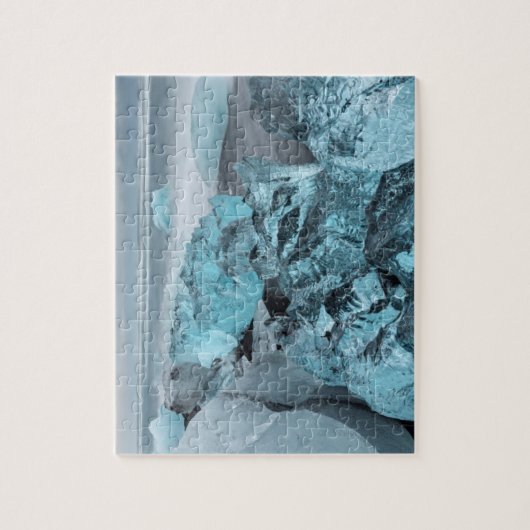 Blaues Eis in der Strandsaison, Island Puzzle (Vertikal)