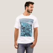 Blaues Eis in der Strandsaison, Island T-Shirt (Vorne ganz)