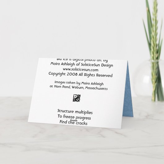 Blaues Eis Karte (Rückseite)