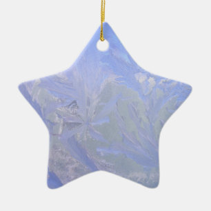 Blaues Eis Keramik Ornament