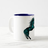Blaues Eis Zweifarbige Tasse (Vorderseite Links)