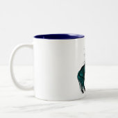 Blaues Eis Zweifarbige Tasse (Links)