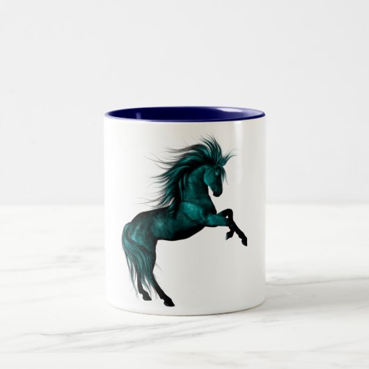 Blaues Eis Zweifarbige Tasse (Mittel)