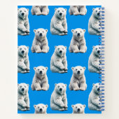 Blaues Eisbär-Musterdesign Notizblock (Rückseite)