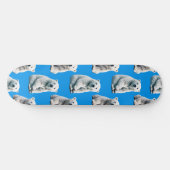 Blaues Eisbär-Musterdesign Skateboard (Horizontal)