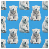 Blaues Eisbär-Musterdesign Stoff (Muster)