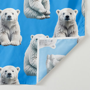 Blaues Eisbär-Musterdesign Stoff