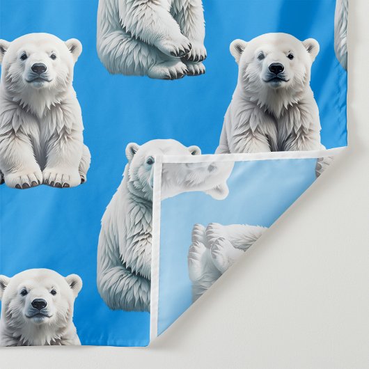 Blaues Eisbär-Musterdesign Stoff