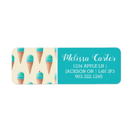 Blaues Eiscreme-Kronmuster, hellgelb (Vorne)