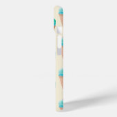 Blaues Eiscreme-Kronmuster, hellgelb Case-Mate iPhone Hülle (Rückseite / Links)