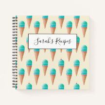 Blaues Eiscreme-Kronmuster, hellgelb