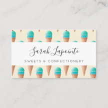 Blaues Eiscreme-Kronmuster, hellgelb