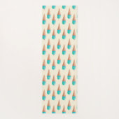 Blaues Eiscreme-Kronmuster, hellgelb Yogamatte (Rückseite)