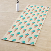 Blaues Eiscreme-Kronmuster, hellgelb