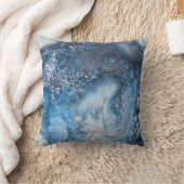 Blaues Eisfeuer-Kissen Kissen (Decke)