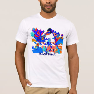 blaues Elcht-shirt, abstrakt T-Shirt