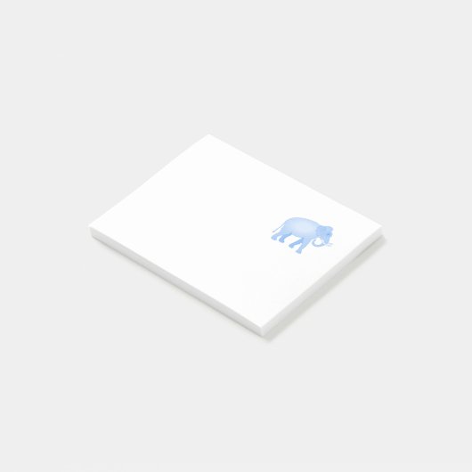 Blaues Elefant-Baby Post-it Klebezettel (angewinkelt)