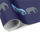 Blaues Elefant-Packpapier Geschenkpapier (Rolleneckpunkt)