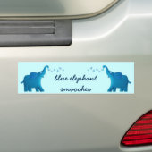 blaues Elefantenherz Autoaufkleber (Auf Auto)