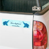 blaues Elefantenherz Autoaufkleber (Auf Lkw)