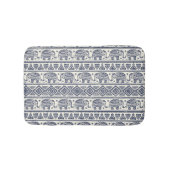 Blaues Elefantenmuster Badematte (Vorderseite)