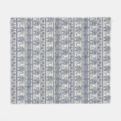 Blaues Elefantenmuster Fleecedecke (Vorderseite (Horizontal))