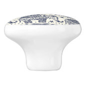 Blaues Elefantenmuster Keramikknauf (Seitenansicht)