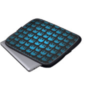 Blaues Elefantenmuster Laptopschutzhülle (Vorne Knopf)