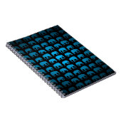Blaues Elefantenmuster Notizblock (Rechte Seite)