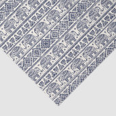 Blaues Elefantenmuster Seidenpapier (Ausschnitt)